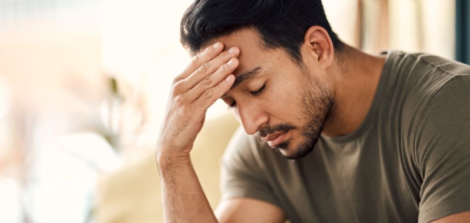 man suffring form anxiety